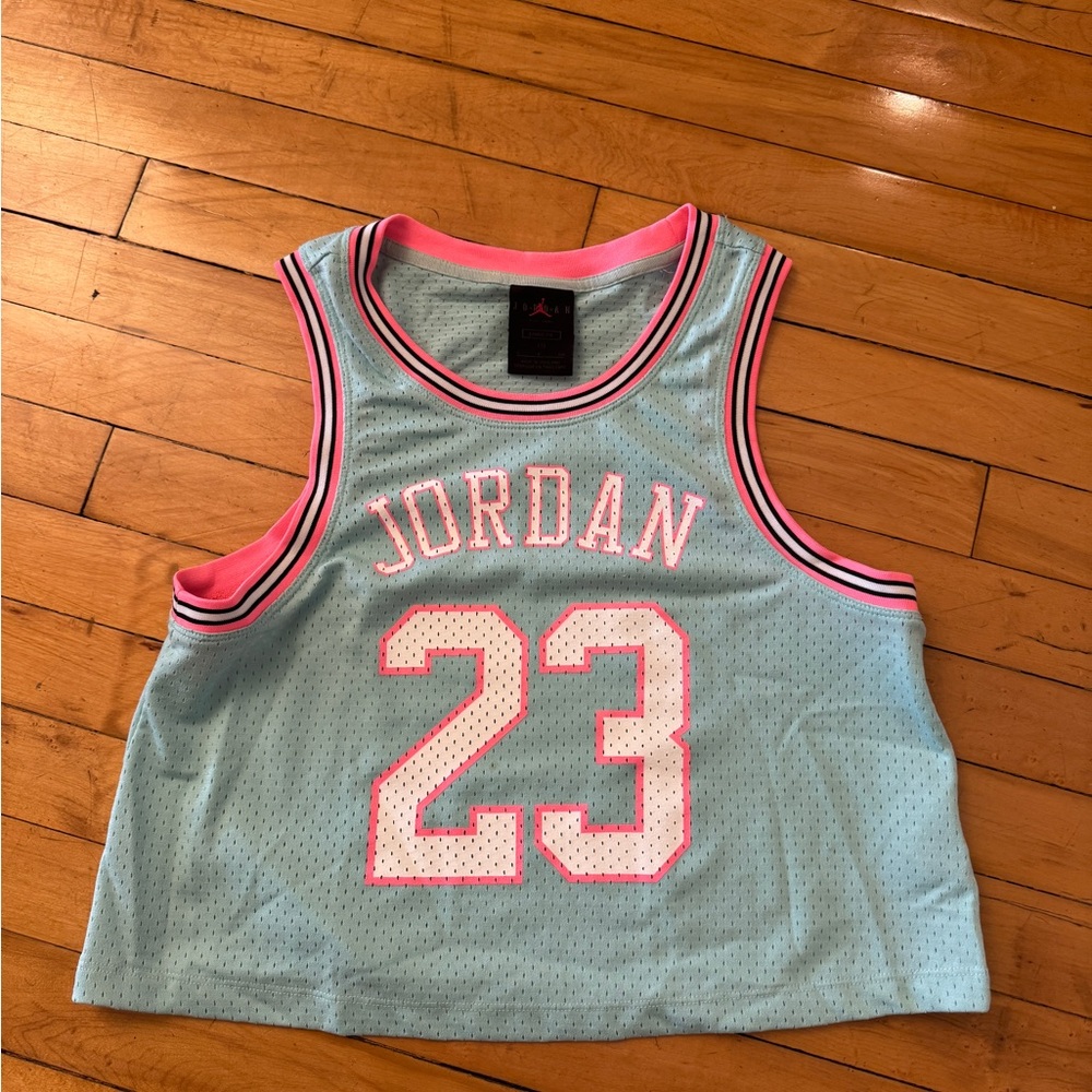 Jordan Pink and Gray Loose Fit Jersey